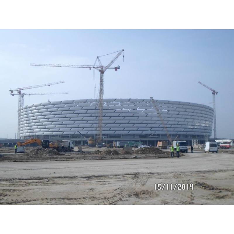 BAKU OLIYMPIC STADIUM ETFE ROOF AND FACADE CLADDING SUBFRAMES (2014)